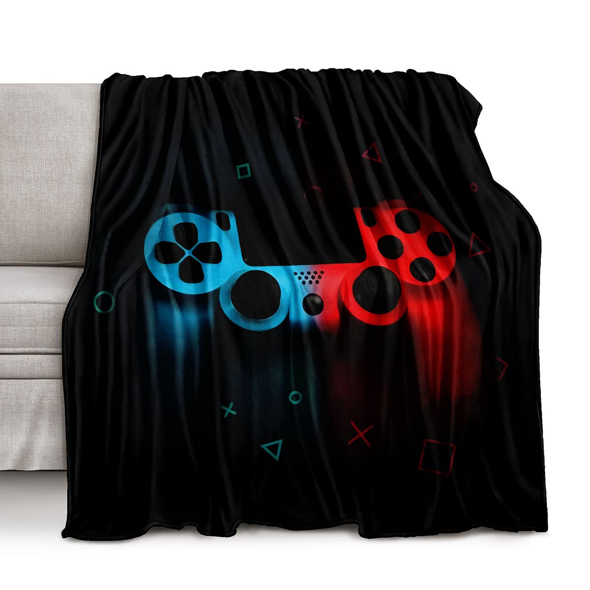 Lirs Bedding Gaming Throw Blanket 60' X 50 Super Soft, Fleece, Gamer Gift For Couch Sofa For For Kids Boys Teens Video Game (Mt